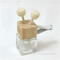 Square glass perfume car air freshener bottle